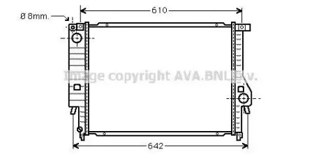 Радиатор BMW 324D/530/730 MT 85-94 (Ava) AVA COOLING BW2096