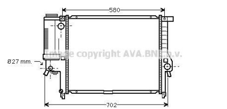 Радіатор, Система охолодження двигуна AVA COOLING BW2140