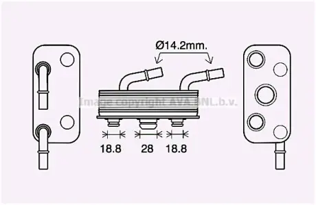 Радиатор масляный КПП BMW 3 E46 (98-) AVA AVA COOLING BW3559
