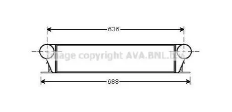 AVA BMW Інтеркулер 5 E39, 7 E38 2.0d/4.0d AVA COOLING BW4253