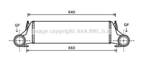 AVA BMW Інтеркулер X5 E53 3.0d 03- AVA COOLING BW4421