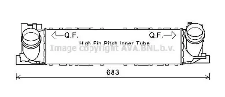 AVA BMW Інтеркулер 1 F20, 2, 3 F30, 4 Gran Coupe 2.0d/35i AVA COOLING BW4467