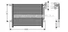 Конденсор кондиціонера BMW 3 E46/E83 98-05 (AVA) AVA COOLING BW5203 (фото 1)
