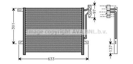 AVA BMW Радіатор кондиціонера (конденсатор) 3 E46 AVA COOLING BW5397