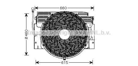 AVA Вентилятор радіатора BMW X5 SERIES E53 (2000) X5 3.0 AVA COOLING BW7517 (фото 1)