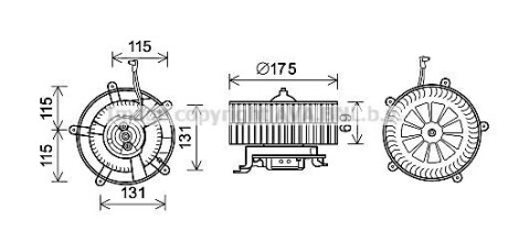 Вентилятор отопителя салона BMW 7 (E65) (01-) AVA AVA COOLING BW8478