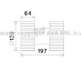 Вентилятор обігрівача салону BMW 3 (E46) (98-05), X3 (E83) (04-) AVA AVA COOLING BW8480 (фото 1)