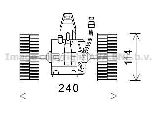 Вентилятор обігрівача салону AVA AVA COOLING BW8491