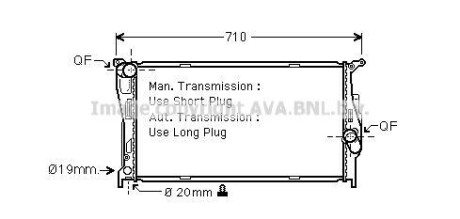 Радиатор охлаждения двигателя AVA AVA COOLING BWA2293