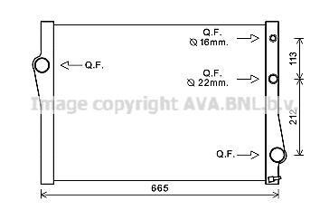 Радиатор охлаждения двигателя AVA AVA COOLING BWA2471