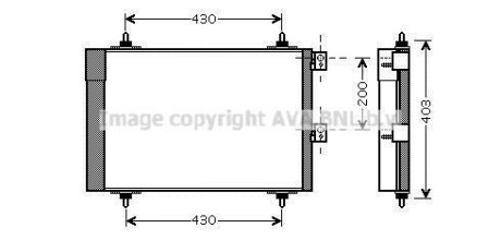 Радиатор кондиционера CITROEN BERLINGO/PEUGEOT PARTNER (AVA) AVA COOLING CNA5241D