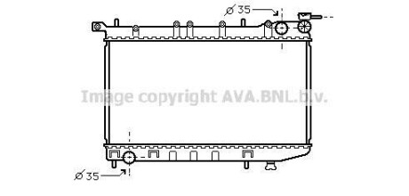 Радиатор охлаждения NISSAN ALMERA (N15) (95-) 1.6 i 16V (выр-во AVA) AVA COOLING DN2174