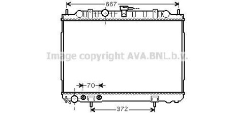 Радиатор охлаждения двигателя AVA AVA COOLING DN2239