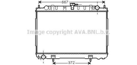 Радіатор, Система охолодження двигуна AVA COOLING DN2241