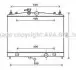Радиатор охлаждения двигателя AVA AVA COOLING DN2338 (фото 1)