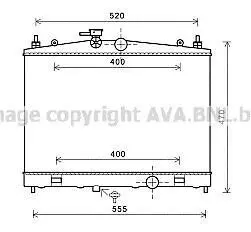 Радиатор охлаждения двигателя AVA AVA COOLING DN2338