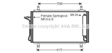 AVA NISSAN Радіатор кондиціонера (конденсатор) з осушувачем 350 Z 03- AVA COOLING DN5329D