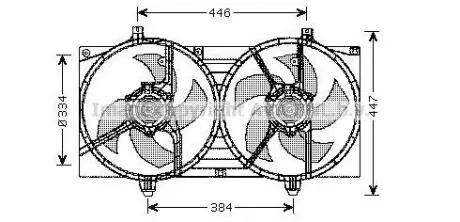 AVA NISSAN Вентилятор радіатора ALMERA 00- AVA COOLING DN7528