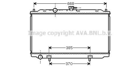 Радиатор охлаждения двигателя Nissan Almera N16 (01-), Primera P12 (00-) MT AVA COOLING DNA2215