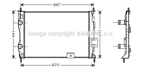 AVA NISSAN Радіатор сист. охолодження двиг. QASHQAI 2.0I 07- AVA COOLING DNA2279