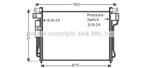 Радиатор охлаждения NISSAN NAVARA/PATHFINDER 2005- (выр-во AVA) AVA COOLING DNA5299D