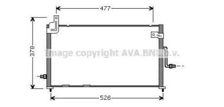 Радіатор кондиціонера DAEWOO MATIZ (98-) 0.8/1.0 (AVA) AVA COOLING DW5044
