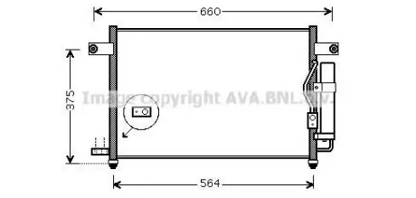 Радіатор кондиціонера CHEVROLET AVEO (AVA) AVA COOLING DW5049D