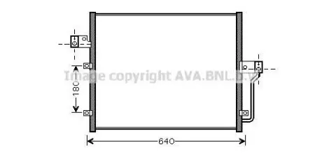 Радіатор кондиціонера SsangYong Action (06-), Kyron (05-) AVA AVA COOLING DW5082