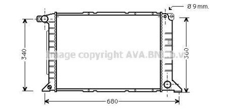 Радіатор охолодження двигуна Ford Tranzit (96-02) 2,5d AVA AVA COOLING FD2261