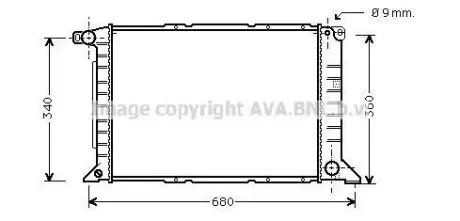 Радіатор охолодження двигуна Ford Tranzit (96-02) 2,5d AVA AVA COOLING FD2261
