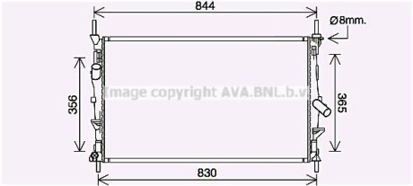 Радіатор, Система охолодження двигуна AVA COOLING FD2628