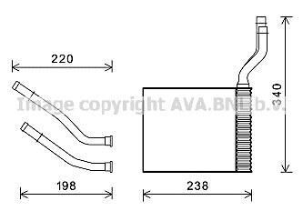 Радиатор отопителя салона Ford Mondeo IV Galaxy S-max AC+ AVA COOLING FD6464