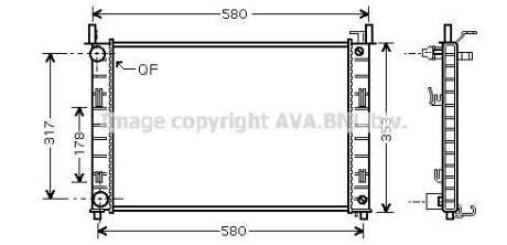 Радиатор охлаждения (выр-во AVAl) AVA COOLING FDA2324