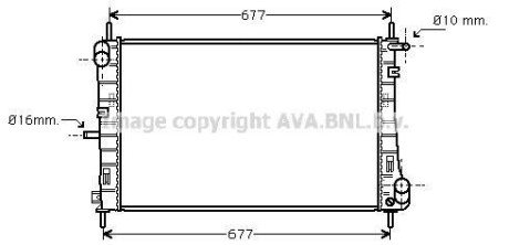 AVA FORD Радіатор охолодження MONDEO 2,0 TDCi 00-02 AVA COOLING FDA2338