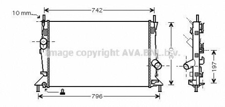 Радиатор охлаждения двигателя AVA AVA COOLING FDA2369