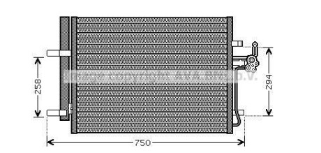 Конденсор кондиционера FORD MONDEO (AVA) AVA COOLING FDA5428D