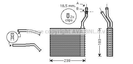 Радиатор отопителя салона Ford Focus II, Focus C-Max / Mazda 3 I AVA COOLING FDA6364