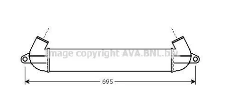 Фото интеркулер Fiat Doblo (01-) 1.3JTd, 1.9JTd AVA AVA COOLING FT4271 Интеркулер Fiat Doblo (01-) 1.3JTd, 1.9JTd AVA AVA COOLING FT4271