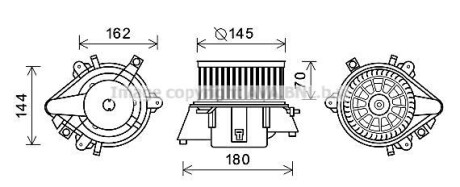 Вентилятор обігрівача салону AVA AVA COOLING FT8438