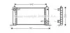 AVA FIAT Радіатор системи охолодження STILO 1.4 16V 2004-01-01 - 2006-11-01 AVA COOLING FTA2243 (фото 1)