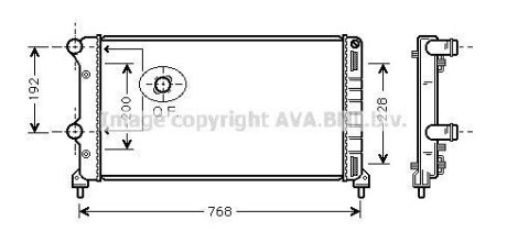 Радиатор охлаждения двигателя AVA AVA COOLING FTA2250