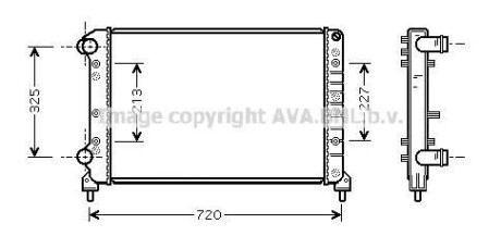 Радіатор охолодження двигуна AVA AVA COOLING FTA2261