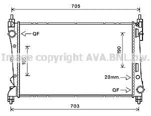 Радіатор охолодження FIAT DOBLO (AVA) AVA COOLING FTA2449