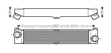 AVA CITROEN Інтеркулер Jumper, Fiat Ducato, Peugeot Boxer 2.2/3.0HDI 06- AVA COOLING FTA4360