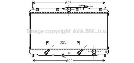 Радиатор охлаждения HONDA ACCORD IV (90-) 1.8-2.2 AT(выр-во AVA) AVA COOLING HD2011