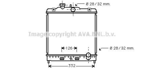 Радіатор охолодження двигуна Honda Civic (AVA) AVA COOLING HD2120