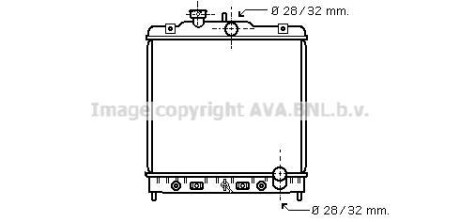 AVA HONDA Радіатор охолодження Civic V,VI,HR-V 1.3/1.6 91- AVA COOLING HD2122