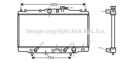 Радиатор охлаждения ACCORD6 18i AT+-AC 98-02 (выр-во AVA) AVA COOLING HDA2119