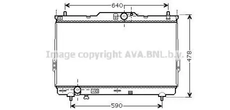 Радіатор охолодження двигуна Hyundai Santa Fe (01-06) 2,0d MT AVA AVA COOLING HY2113
