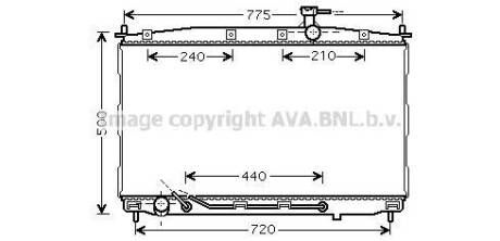 Радіатор охолодження HYUNDAI Santa Fe II (CM) (AVA) AVA COOLING HY2174